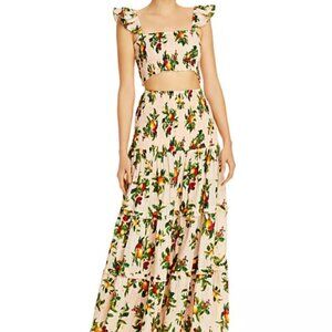 Significant Other Lily Printed Cropped Top & Maxi Skirt Set Size US 4